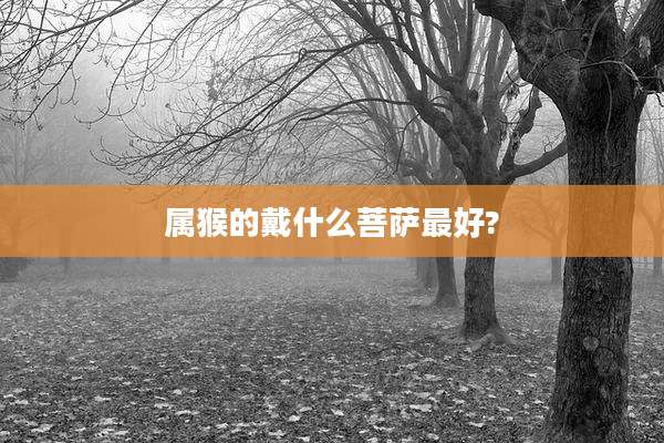 属猴的戴什么菩萨最好?