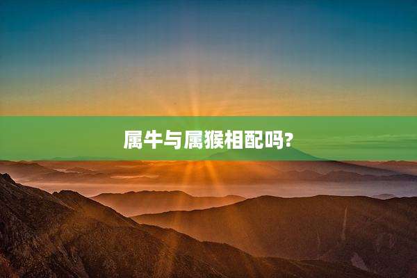 属牛与属猴相配吗?