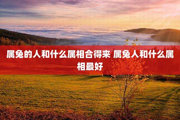 属兔的人和什么属相合得来 属兔人和什么属相最好