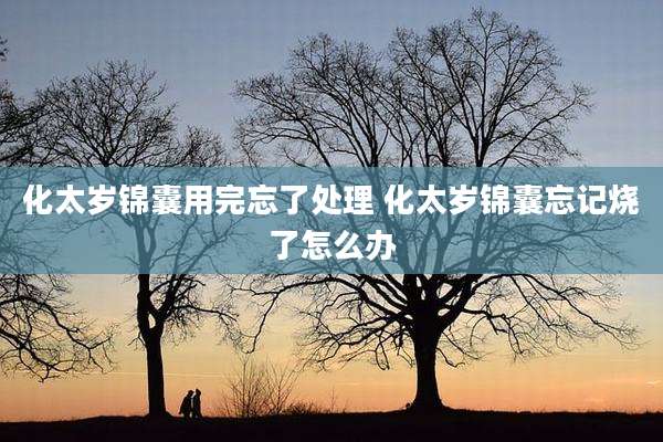 化太岁锦囊用完忘了处理 化太岁锦囊忘记烧了怎么办