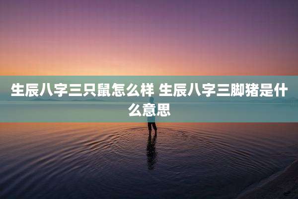 生辰八字三只鼠怎么样 生辰八字三脚猪是什么意思