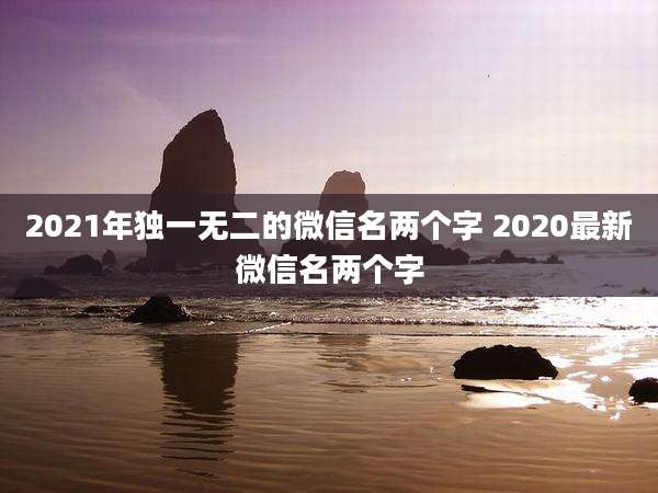 2021年独一无二的微信名两个字 2020最新微信名两个字