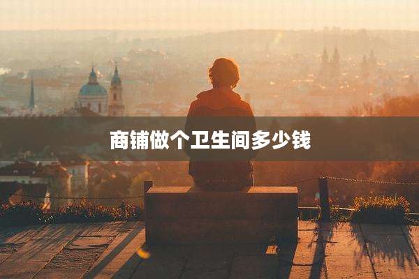 商铺做个卫生间多少钱