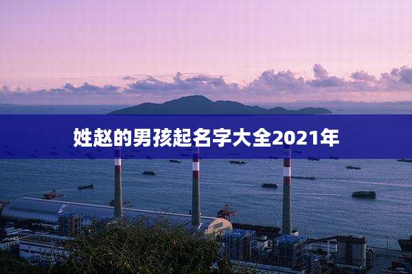 姓赵的男孩起名字大全2021年