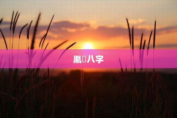 胤禟八字