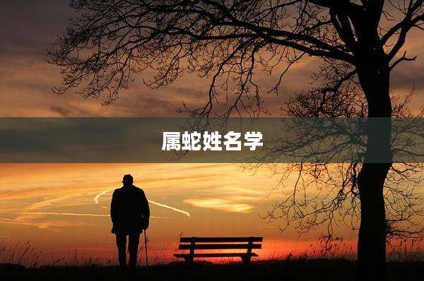 属蛇姓名学