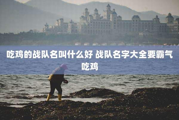 吃鸡的战队名叫什么好 战队名字大全要霸气吃鸡