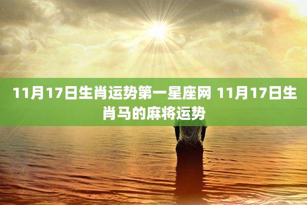 11月17日生肖运势第一星座网 11月17日生肖马的麻将运势