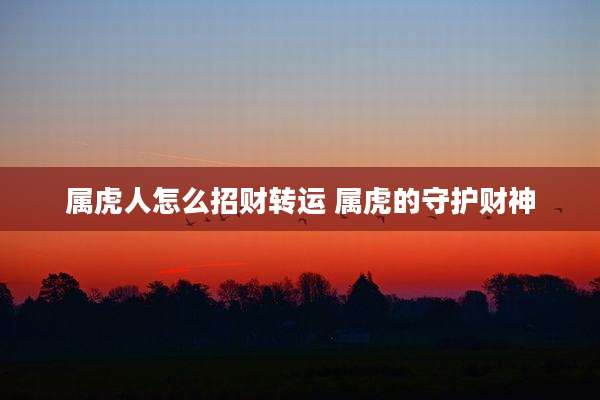属虎人怎么招财转运 属虎的守护财神
