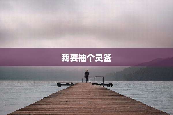 我要抽个灵签