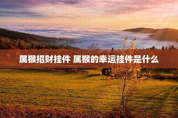 属猴招财挂件 属猴的幸运挂件是什么