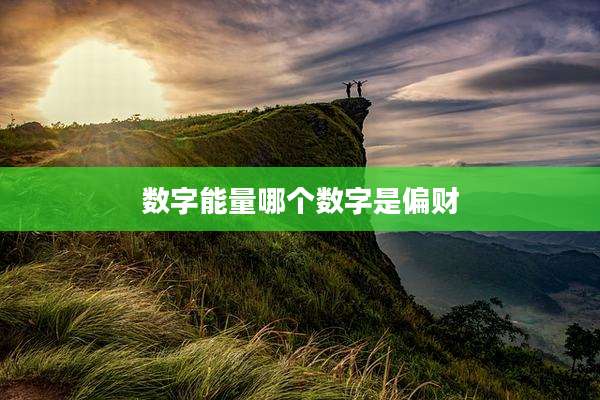 数字能量哪个数字是偏财