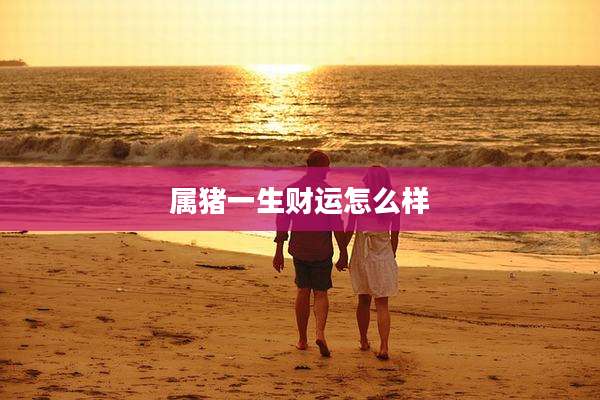 属猪一生财运怎么样
