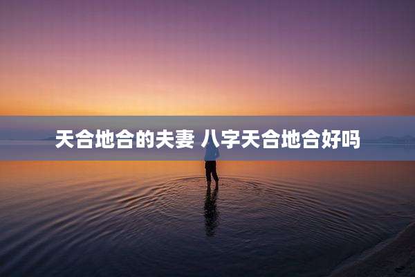 天合地合的夫妻 八字天合地合好吗