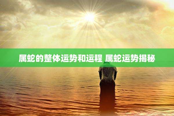属蛇的整体运势和运程 属蛇运势揭秘