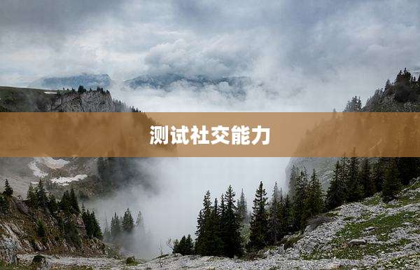 测试社交能力
