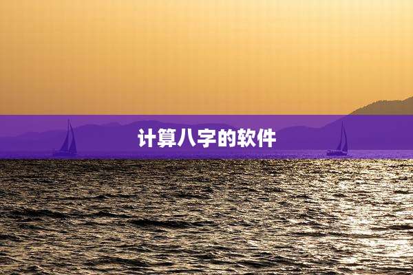 计算八字的软件