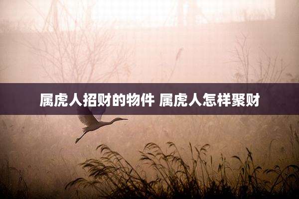 属虎人招财的物件 属虎人怎样聚财
