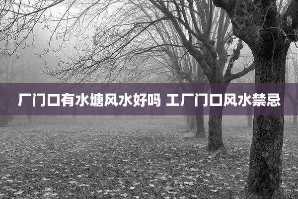 厂门口有水塘风水好吗 工厂门口风水禁忌