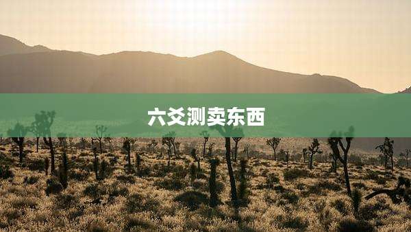 六爻测卖东西