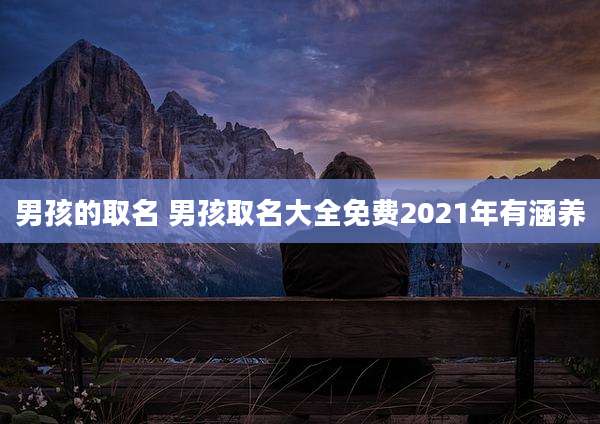 男孩的取名 男孩取名大全免费2021年有涵养