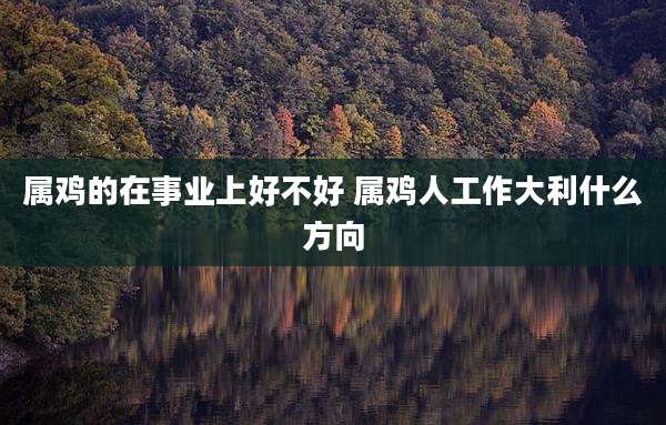 属鸡的在事业上好不好 属鸡人工作大利什么方向