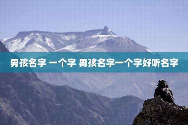 男孩名字 一个字 男孩名字一个字好听名字