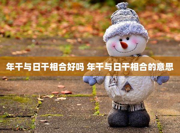 年干与日干相合好吗 年干与日干相合的意思