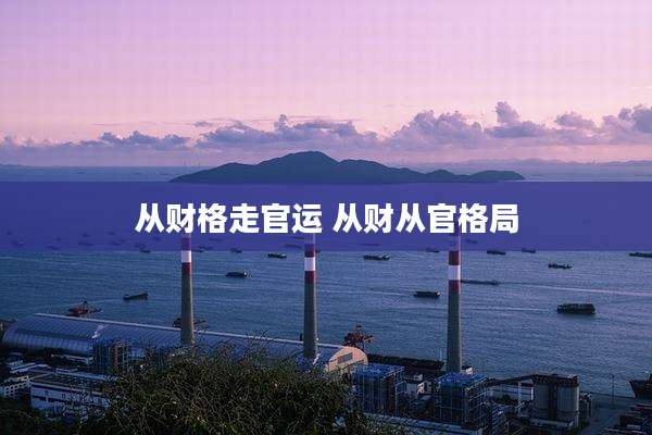 从财格走官运 从财从官格局