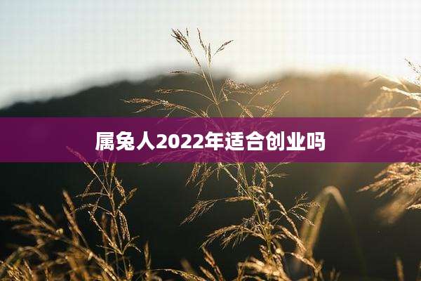 属兔人2022年适合创业吗