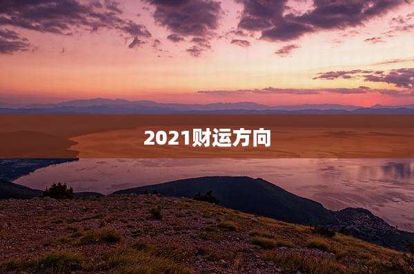2021财运方向
