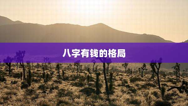 八字有钱的格局