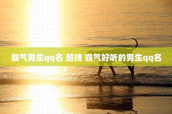 霸气男生qq名 超拽 霸气好听的男生qq名