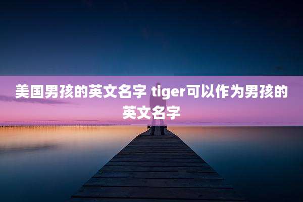 美国男孩的英文名字 tiger可以作为男孩的英文名字