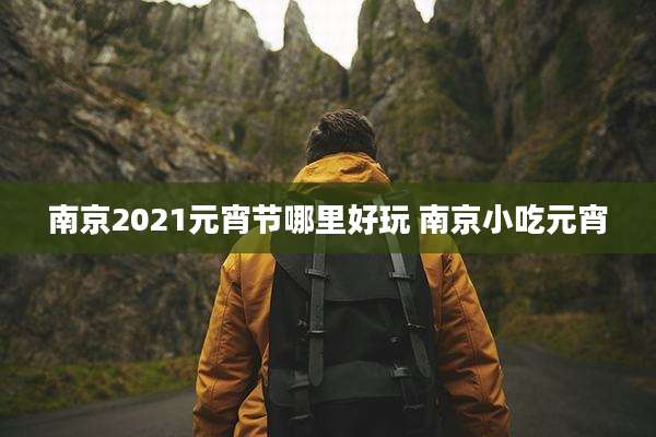 南京2021元宵节哪里好玩 南京小吃元宵