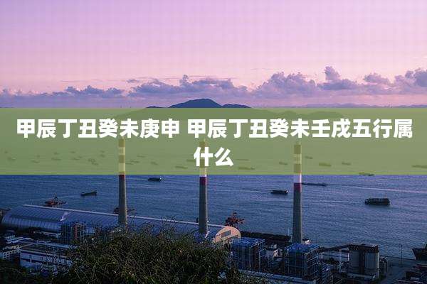 甲辰丁丑癸未庚申 甲辰丁丑癸未壬戌五行属什么