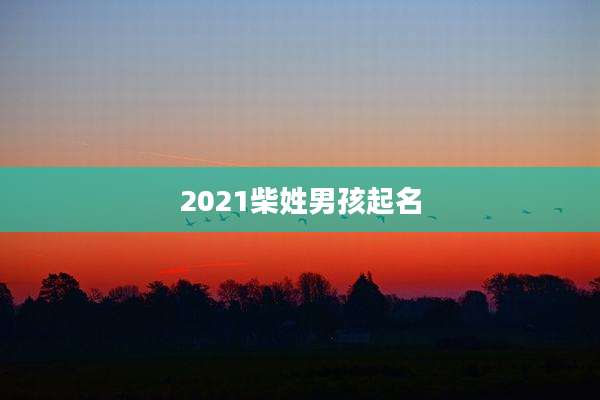 2021柴姓男孩起名