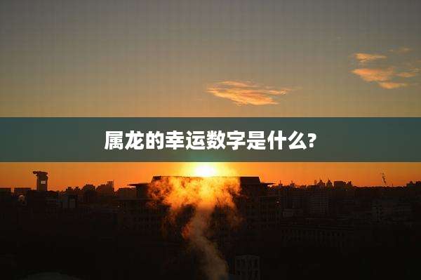 属龙的幸运数字是什么?