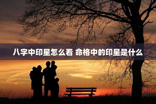 八字中印星怎么看 命格中的印星是什么