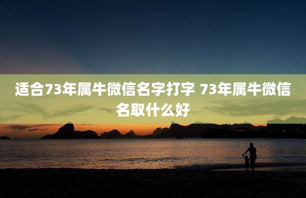 适合73年属牛微信名字打字 73年属牛微信名取什么好