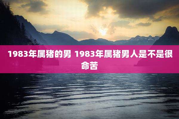 1983年属猪的男 1983年属猪男人是不是很命苦