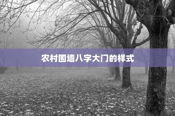 农村围墙八字大门的样式