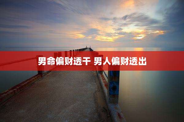 男命偏财透干 男人偏财透出