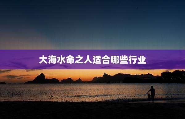 大海水命之人适合哪些行业
