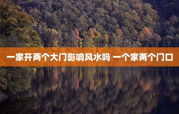 一家开两个大门影响风水吗 一个家两个门口