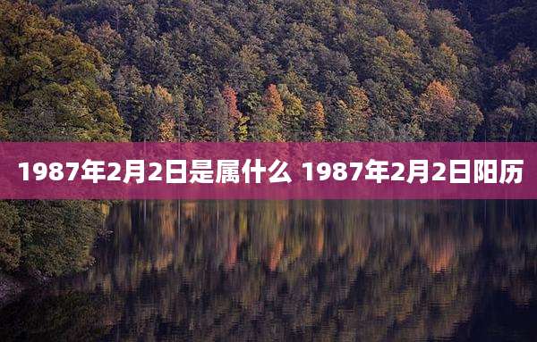 1987年2月2日是属什么 1987年2月2日阳历