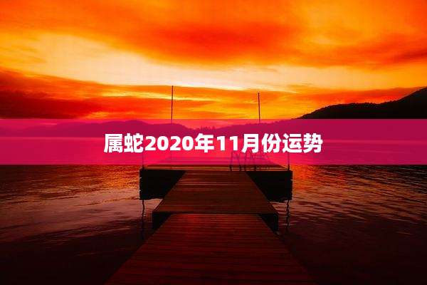 属蛇2020年11月份运势