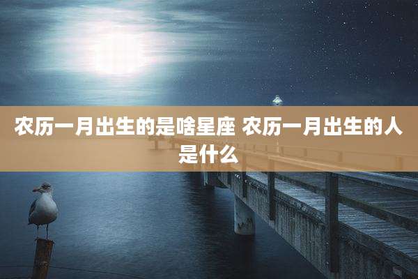 农历一月出生的是啥星座 农历一月出生的人是什么