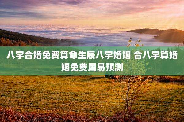 八字合婚免费算命生辰八字婚姻 合八字算婚姻免费周易预测