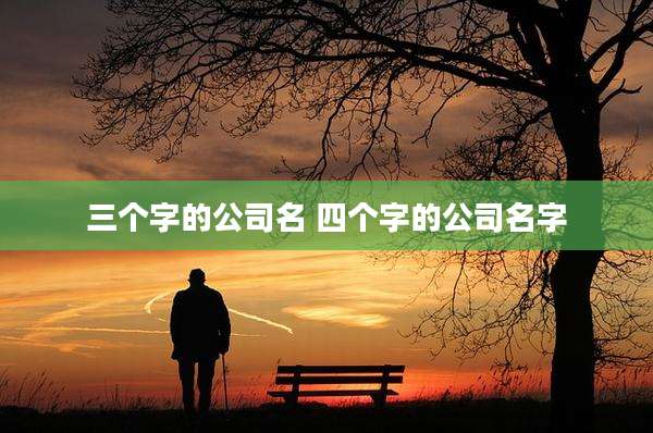 三个字的公司名 四个字的公司名字